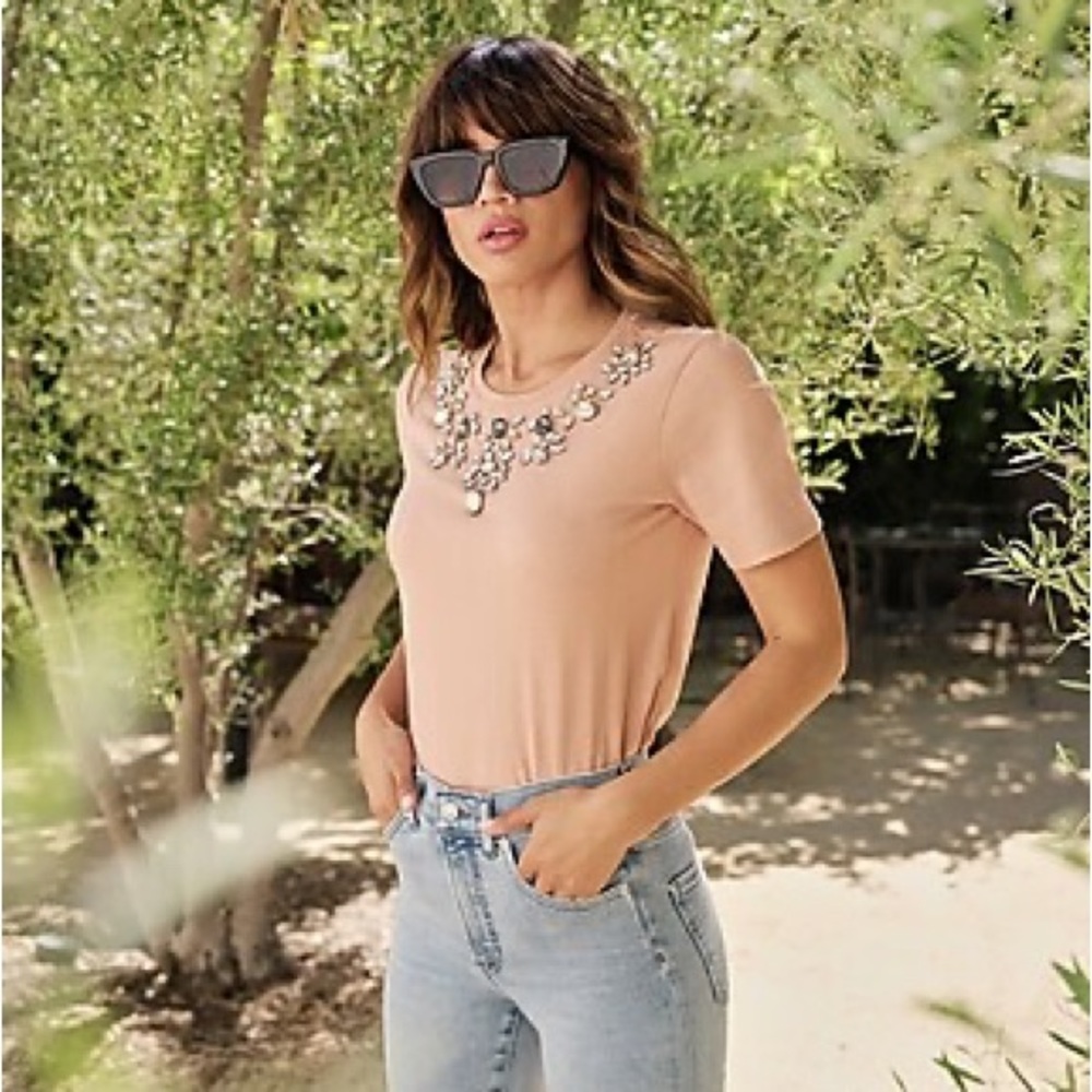 Express Embellished Crewneck Tee